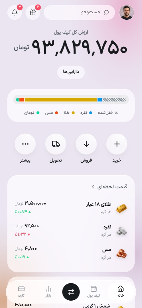 نمونه‌ی خرید و پس‌انداز